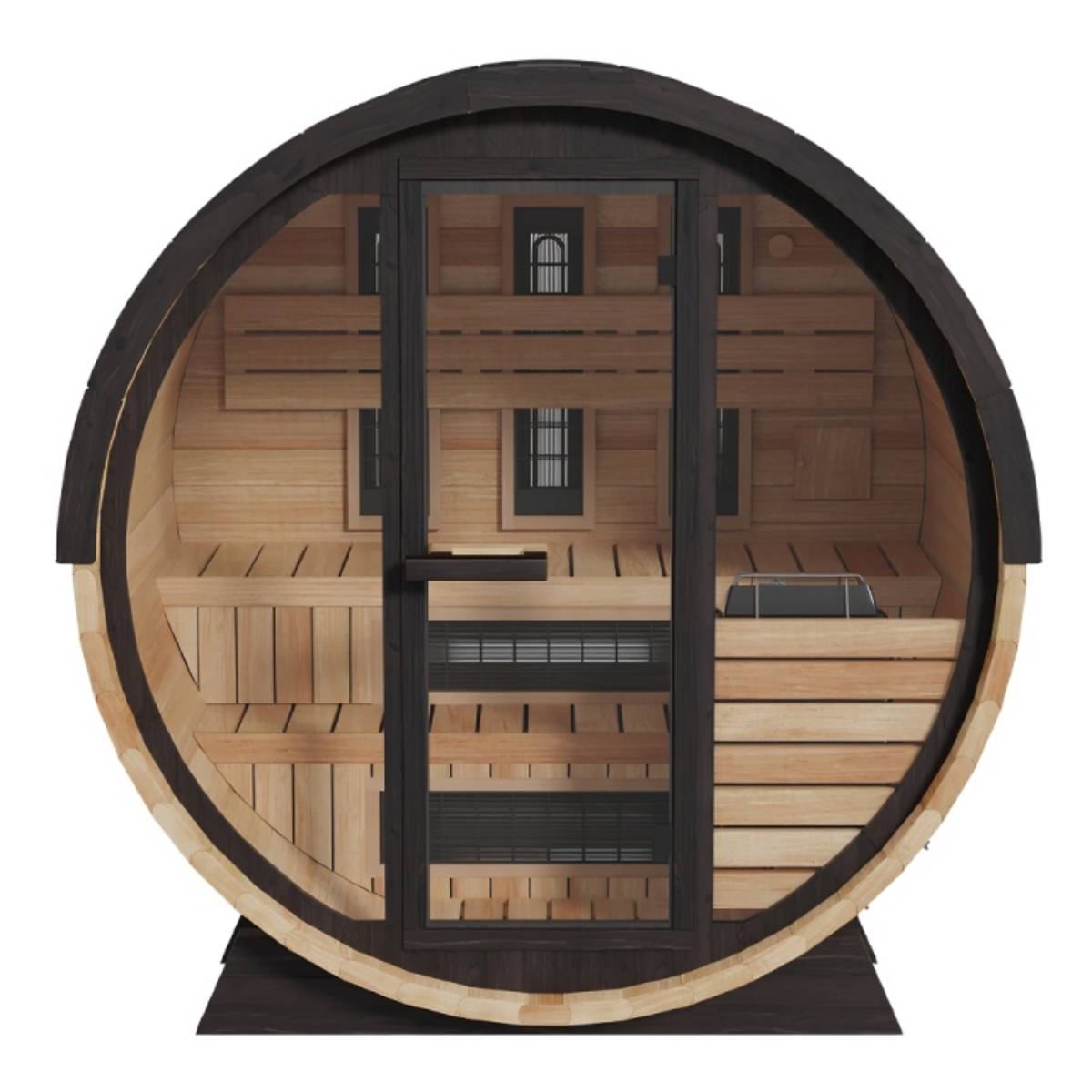 Finnmark Thermo-Aspen Combination Outdoor Barrel Sauna—FD-7, product image