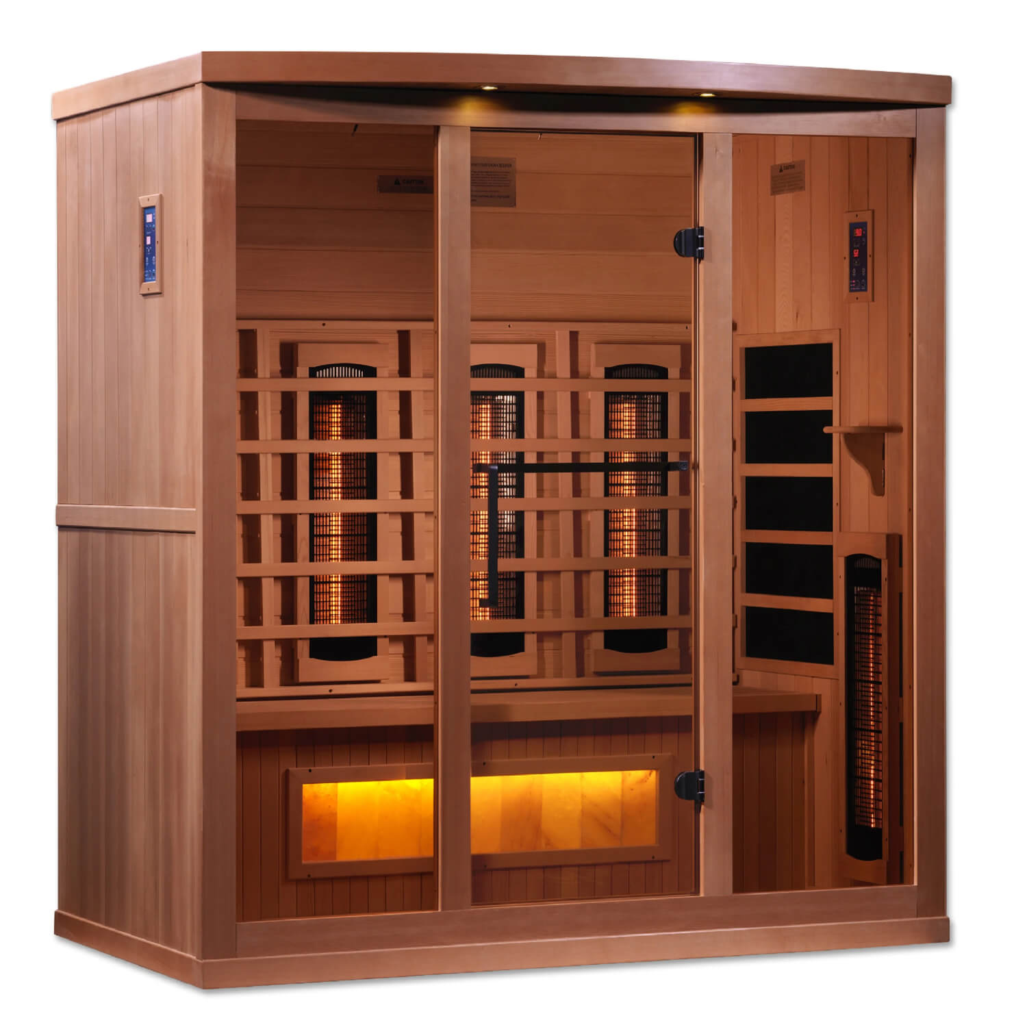 Golden Designs 4-Person Full-Spectrum Infrared Sauna w/ Himalayan Salt Bar product image