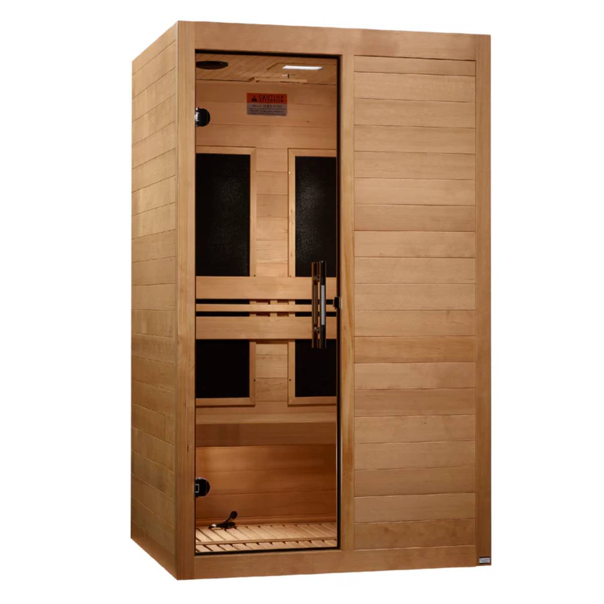 Maxxus S-Line Yoga 2-Person Low EMF FAR Infrared Sauna (Canadian Hemlock) - Natural product image