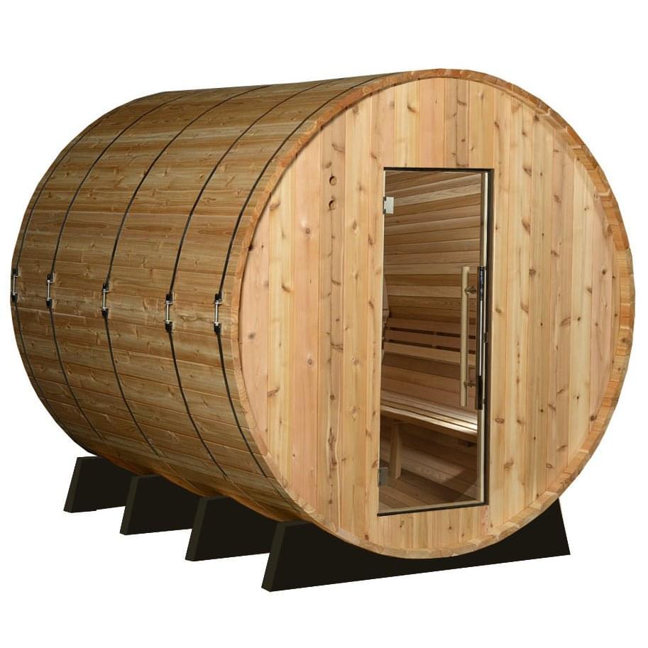 Almost Heaven Lewisburg 6-8 Person Barrel Sauna, 7x8 ft. product image